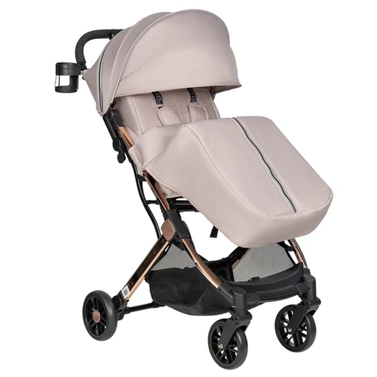 Коляска прогулочная Farfello Comfy Go Comfort Chrome Beige Gold - 1